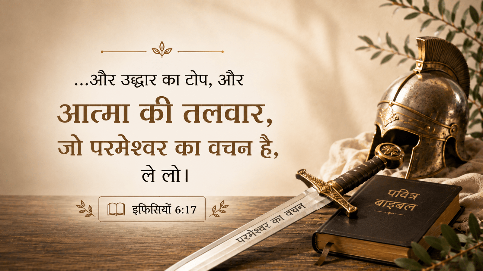 इफिसियों 6:17 आत्मा की तलवार