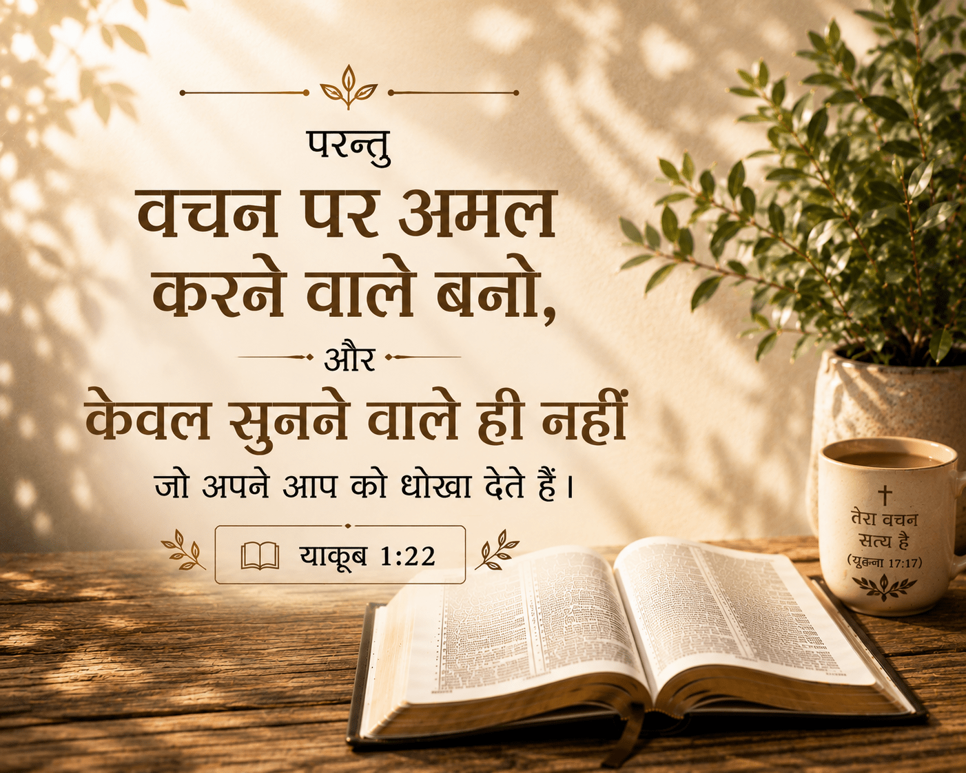 सुनने वाले नहीं करने वाले James 1:22 Doers of the Word