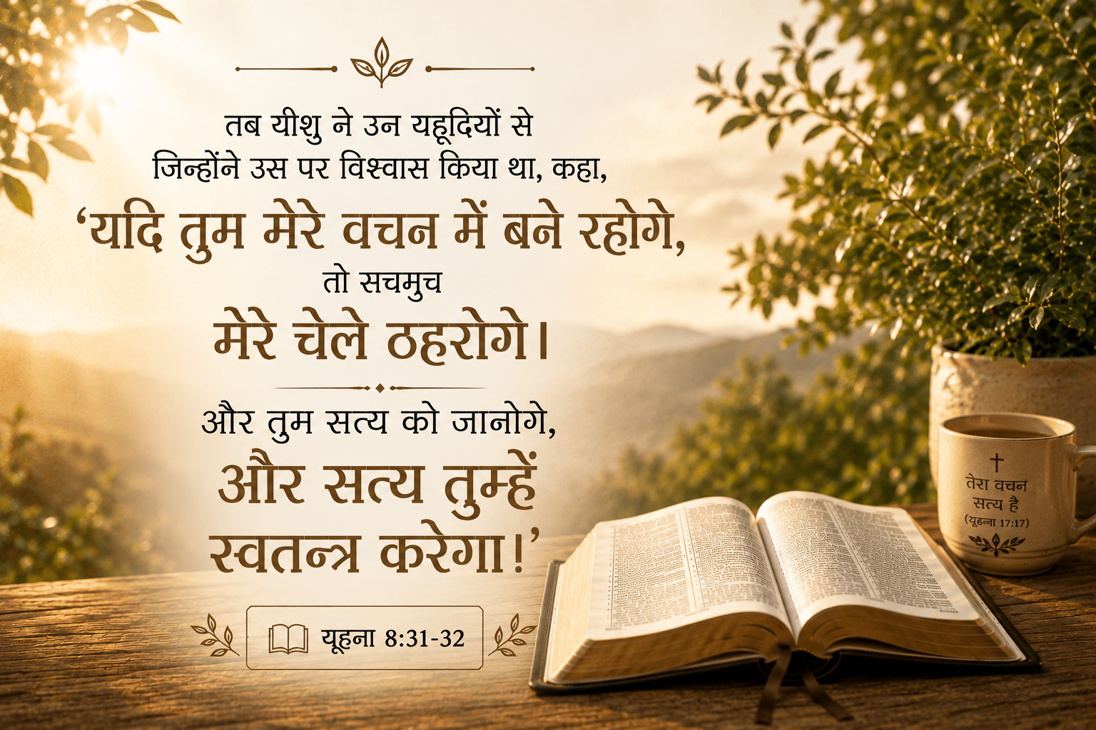 वचन में बने रहनावचन में बने रहना यूहन्ना 8:31-32 Abiding in the Word John 8:31-32