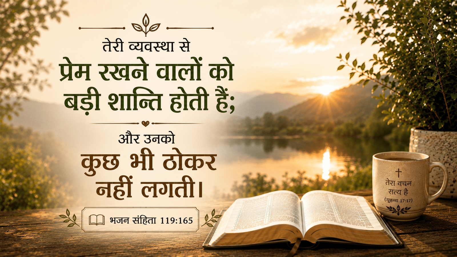 Day 22 शांति का आधार भजन संहिता 119:165 Foundation of Peace Psalm 119:165