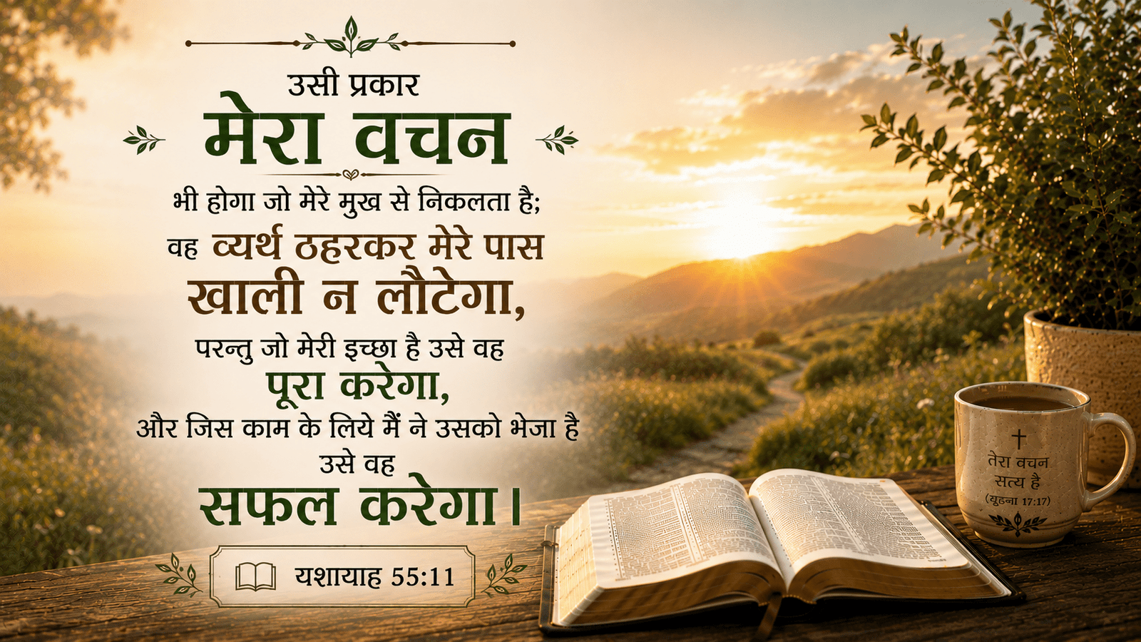 Day 24 उद्देश्य पूरा करना यशायाह 55:11 Isaiah 55:11 Accomplishing the Purpose
