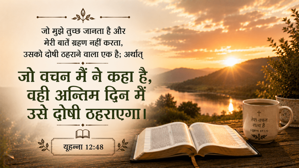 Day 28 अंतिम न्याय का आधार यूहन्ना 12:48 John 12:48 Basis of Final Judgment