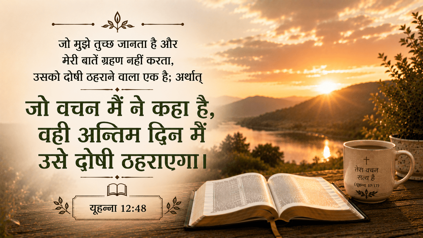 Day 28 अंतिम न्याय का आधार यूहन्ना 12:48 John 12:48 Basis of Final Judgment