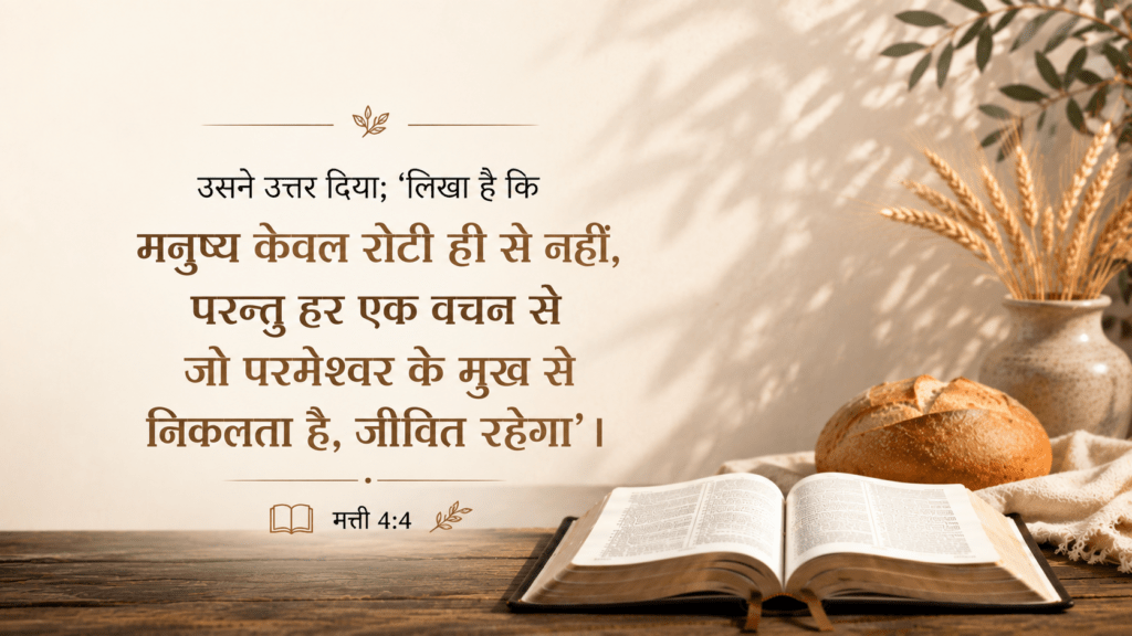 आत्मिक भोजन मत्ती 4:4