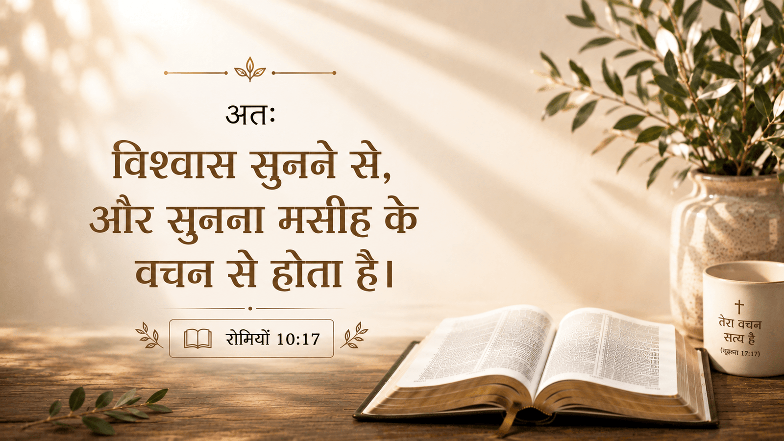 Source of Faith Romans 10:17विश्वास का स्रोत