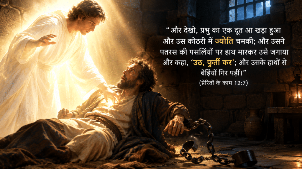 प्रेरितों के काम 12:7, पतरस का छुटकारा, Bandigrah se Chutkara, Doot dwara Suraksha, Bandhan Tutna, दिन 14 देवोशनल हिन्दी