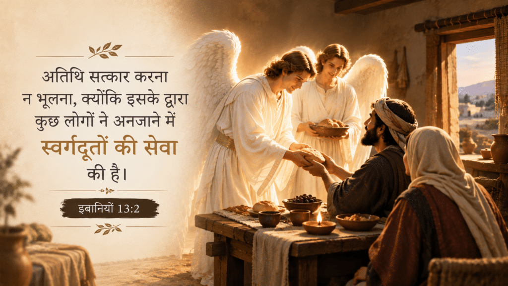 इब्रानियों 13:2, अतिथियों का सत्कार, Atithi Satkar in Bible, Anjane me Doot ki Seva, Abraham and Angels, दिन 15 देवोशनल हिन्दी
