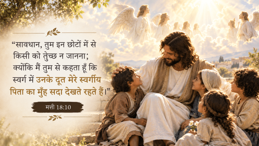 मत्ती 18:10, बच्चों के स्वर्गदूत, Guardian Angels in Bible, Bacho ke Swargdoot, Matthew 18:10 Hindi, दिन 16 देवोशनल हिन्दी