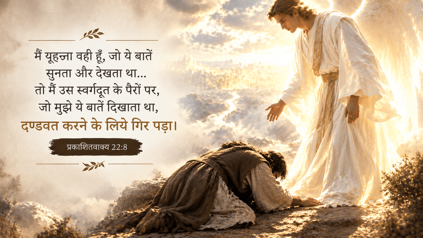 दिन 19: स्वर्गदूतों की आराधना न करना – केवल परमेश्वर की आराधना | Revelation प्रकाशितवाक्य 22:8-9