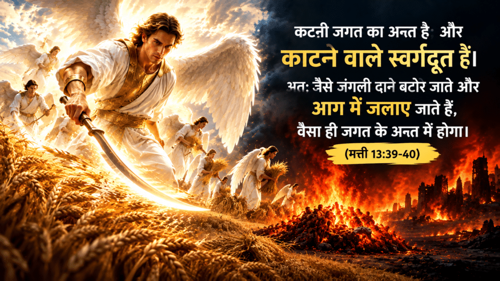 Matthew 13:41-42(Angels of Judgment) मत्ती 13:41-42 के अनुसार अंत के समय में स्वर्गदूत कैसे 'गेहूं' और 'जंगली दाने' को अलग करने का गम्भीर और निर्णायक कार्य करेंगे।