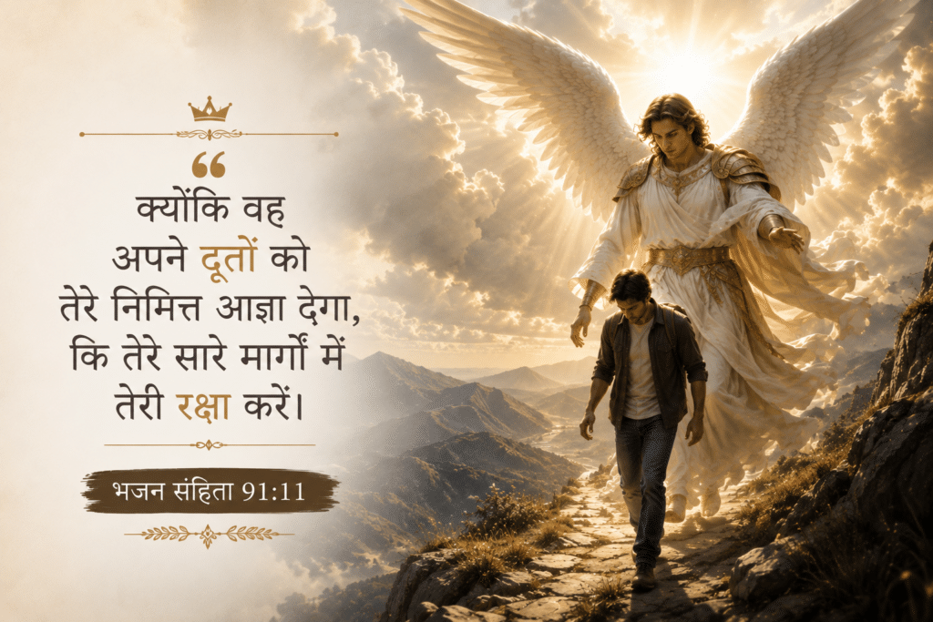 संरक्षक दूत, Guardian Angels in Hindi, भजन संहिता 91:11, Ishvariya Suraksha, Doot dwara suraksha, दिन 8 देवोशनल हिन्दी